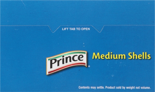 Prince® Medium Shells Pasta Perspective: top