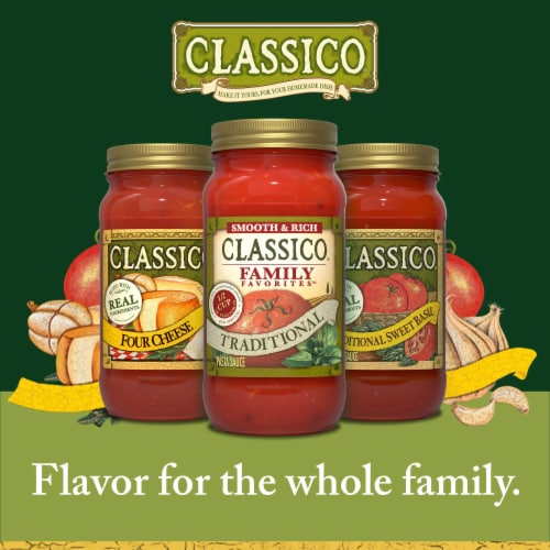 Classico Family Favorites Traditional Smooth & Rich Spaghetti Pasta Sauce Perspective: top