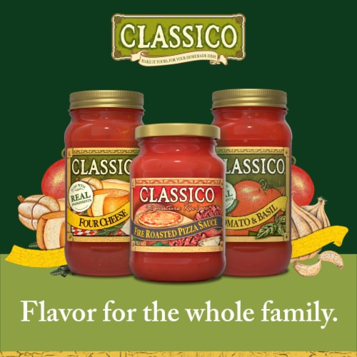 Classico Signature Recipes Fire Roasted Pizza Sauce Perspective: top