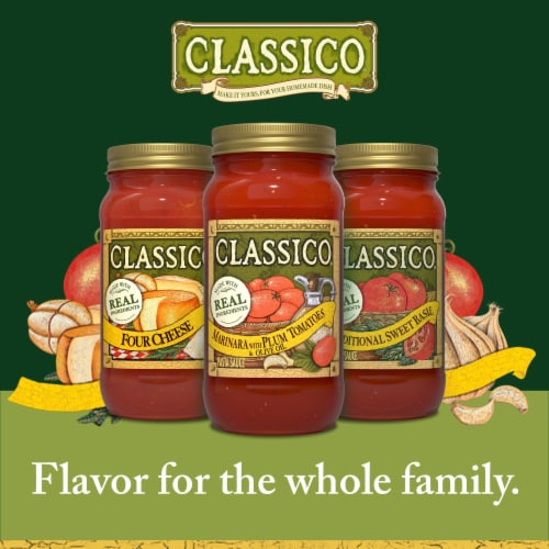 Classico Marinara Pasta Sauce with Plum Tomatoes & Olive Oil Perspective: top