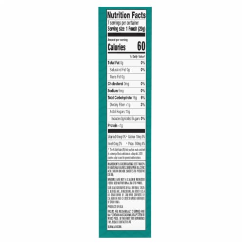 Sun-Maid® Fruity Tropical Punch Raisin Snacks Perspective: top