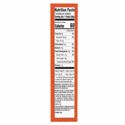 Sun-Maid® Fruity Peach Raisin Snacks Perspective: top