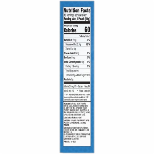 Sun-Maid® Vanilla Yogurt Covered Raisin Mini Snacks Perspective: top