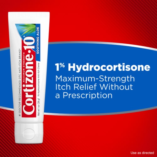 Cortizone 10 Maximum Strength Soothing Aloe Anti-Itch Cream 1% Hydrocortisone Perspective: top