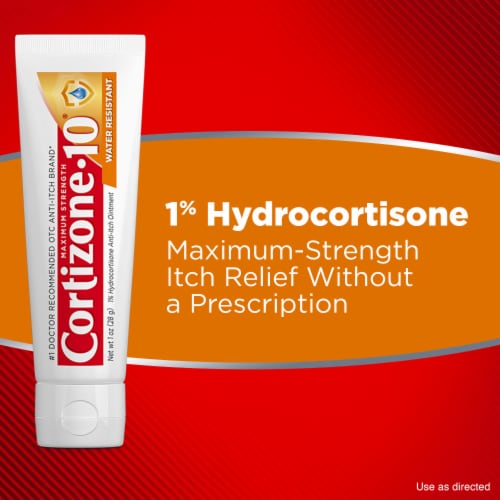 Cortizone 10 Maximum Strength Water Resistant Anti-Itch Ointment 1% Hydrocortisone Perspective: top