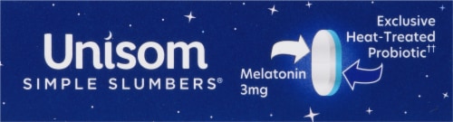 Unisom Simple Slumbers® Restorative Sleep™ Dual Action Melatonin Tablets Perspective: top
