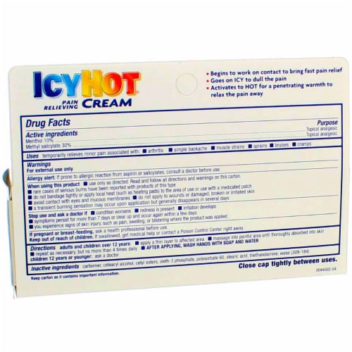 Icy Hot® Extra Strength Pain Relief Cream Perspective: top