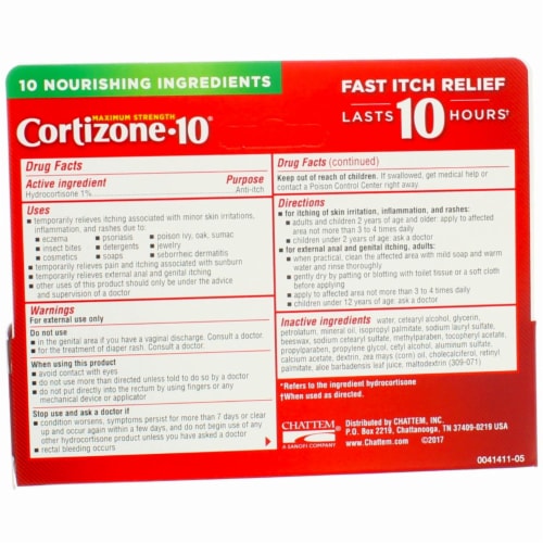 Cortizone 10 Plus Ultra Moisturizing Anti Itch Cream Perspective: top