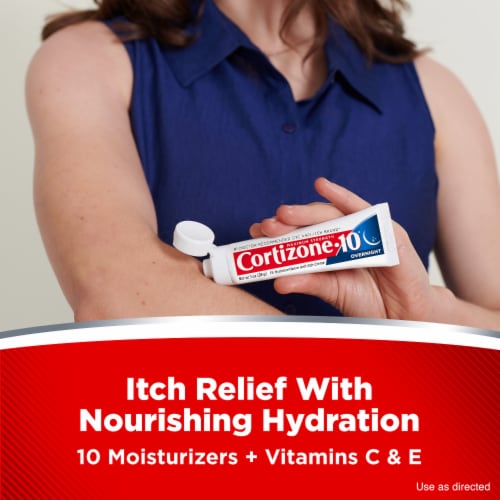 Cortizone 10 Maximum Strength Overnight Anti-Itch Cream 1% Hydrocortisone Perspective: top