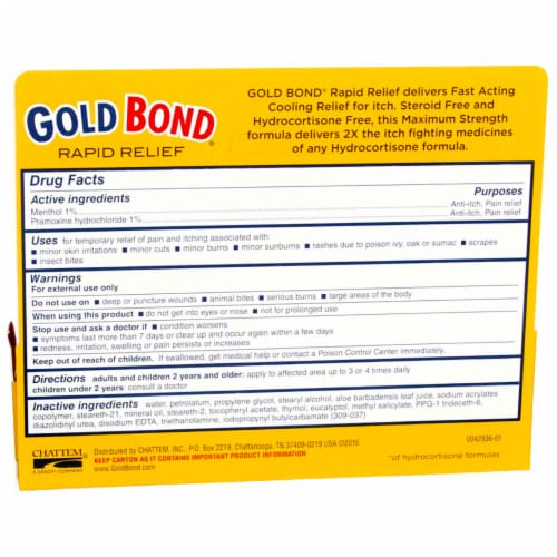 Gold Bond® Medicated Rapid Relief Anti-Itch Cream Perspective: top