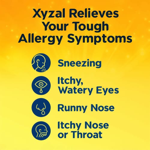 Xyzal Allergy Tablets 24HR Allergy Relief Perspective: top