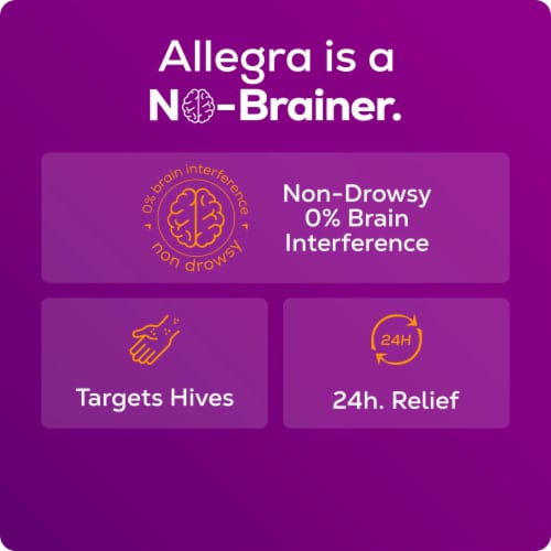 Allegra® Adult Hives 180mg 24 Hour Tablets Perspective: top