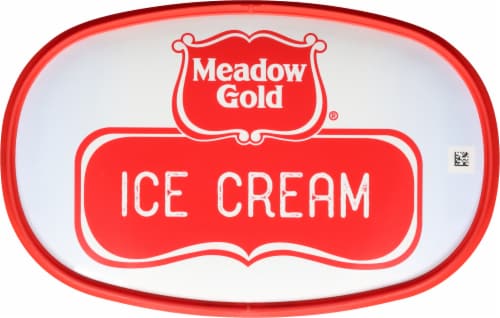 Meadow Gold® Mint Chocolate Chip Ice Cream Tub Perspective: top