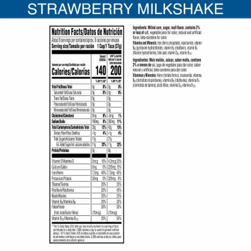 Kellogg's® Frosted Flakes Strawberry Milkshake Cereal Perspective: top