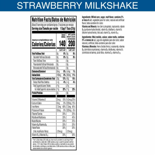 Kellogg's® Frosted Flakes Strawberry Milkshake Cereal Perspective: top