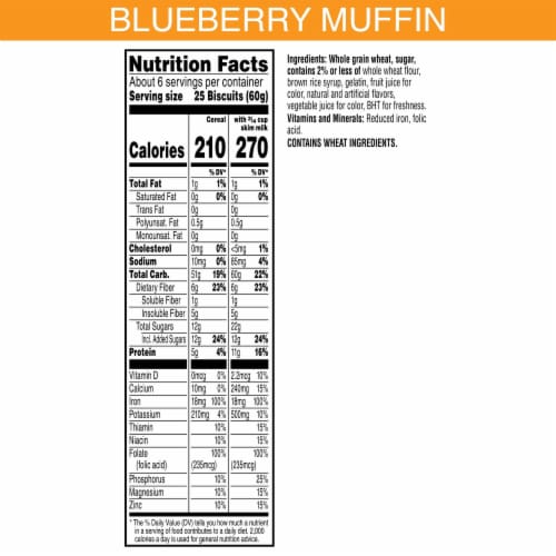 Kellogg's® Frosted Mini-Wheats Blueberry Muffin Cereal Perspective: top