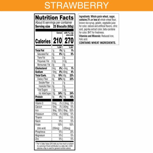 Kellogg's® Frosted Mini-Wheats Strawberry Cereal Perspective: top