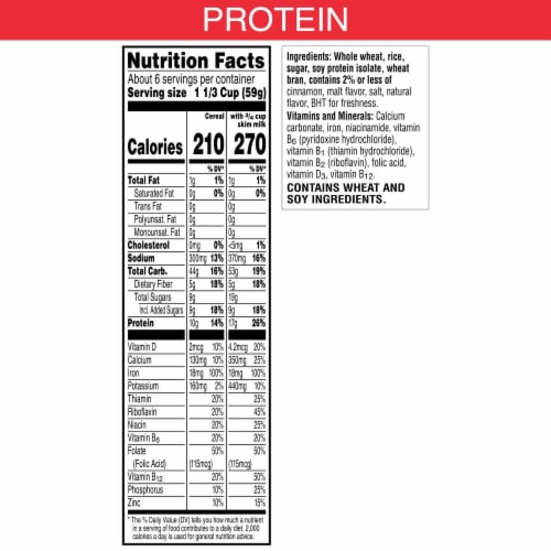 Kellogg's® Special K Protein Original Multi-Grain Touch of Cinnamon 12.9oz Cereal Perspective: top