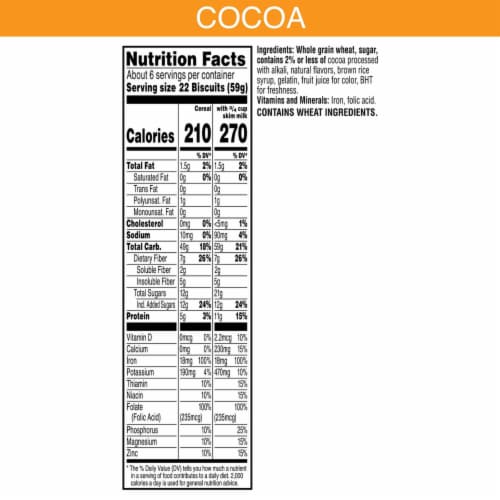 Kellogg's® Frosted Mini-Wheats Cocoa Cereal Perspective: top