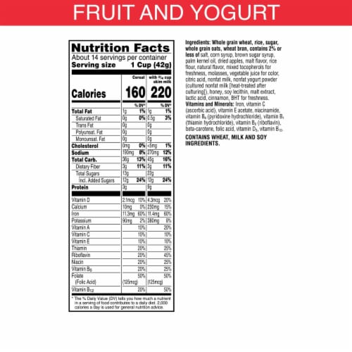 Kellogg's® Special K Fruit and Yogurt Giant Size Cereal Perspective: top
