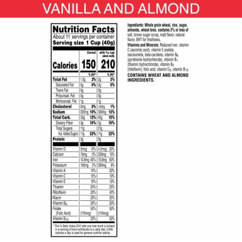 Kellogg's® Special K Vanilla and Almond Cereal Perspective: top