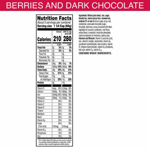 Kellogg's® Special K Triple Berry Blend Berries and Dark Chocolate Cereal Perspective: top