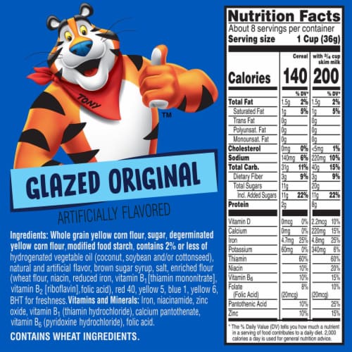 Kellogg's® Frosted Flakes Glazed Donut Holes Cereal Perspective: top