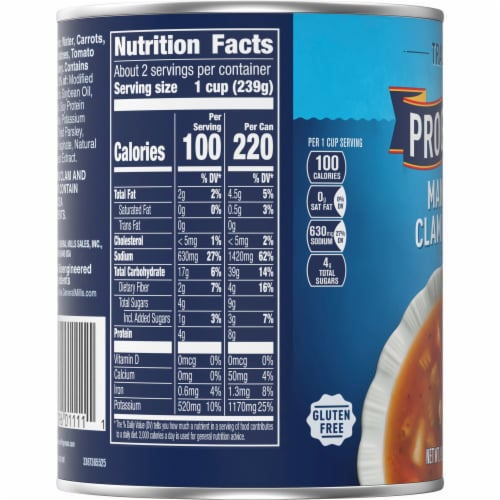 Progresso Gluten Free Traditional Manhattan Clam Chowder Canned Soup Perspective: top