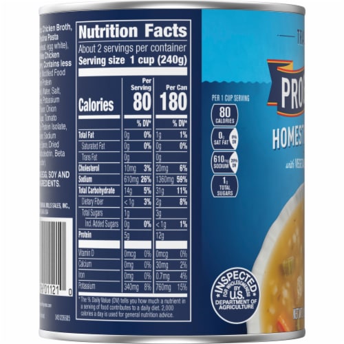 Progresso Traditional Chicken with Vegetables & Pastina Pasta Soup Perspective: top