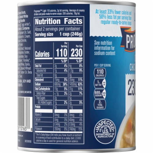 Progresso Light Creamy Chicken Noodle Canned Soup Perspective: top