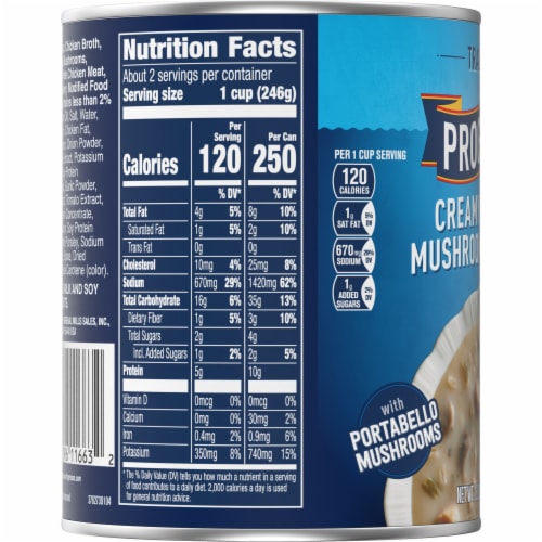 Progresso Traditional Creamy Chicken & Mushroom With Barley Soup Perspective: top