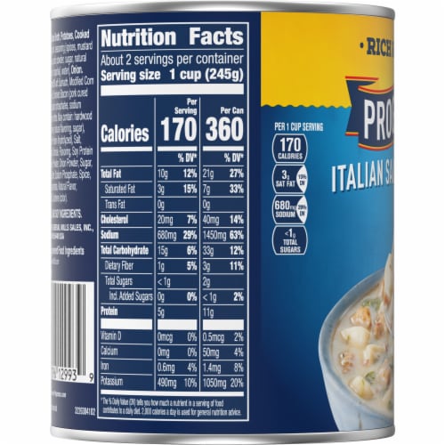 Progresso™ Rich & Hearty Gluten Free Italian Sausage & Potato Canned Soup Perspective: top