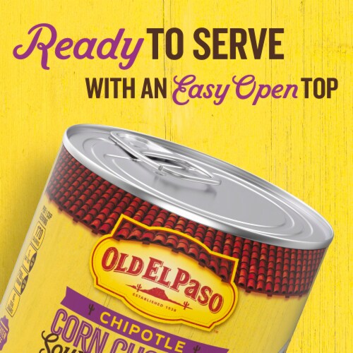 Old El Paso Chipotle Corn Chowder Canned Soup Perspective: top