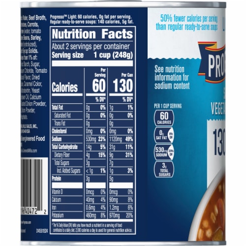 Progresso™ Light Savory Vegetable Barley Soup Perspective: top