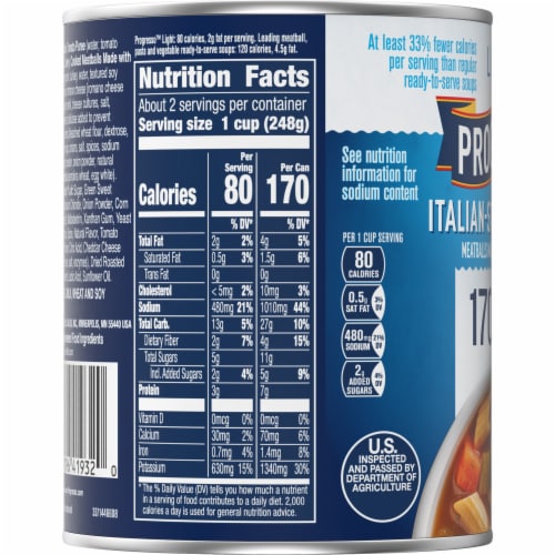 Progresso™ Light Italian Style Meatball Soup Perspective: top