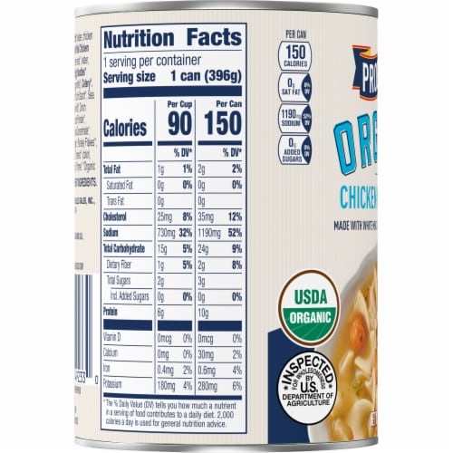 Progresso Organic Canned Soup Chicken Noodle Soup Perspective: top