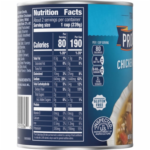 Progresso Traditional Chicken and Wild Rice Soup Perspective: top