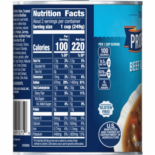 Progresso™ Traditional Gluten Free Beef & Vegetable Soup Perspective: top