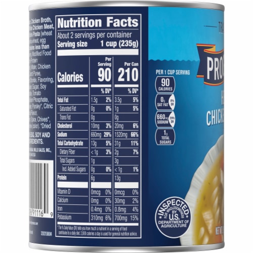 Progresso Traditional Hearty Chicken & Rotini Canned Soup Perspective: top
