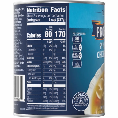 Progresso Traditional 99% Fat Free Chicken Noodle Soup Perspective: top