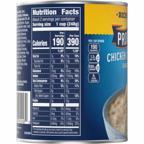 Progresso Rich & Hearty Chicken Corn Chowder Soup Perspective: top
