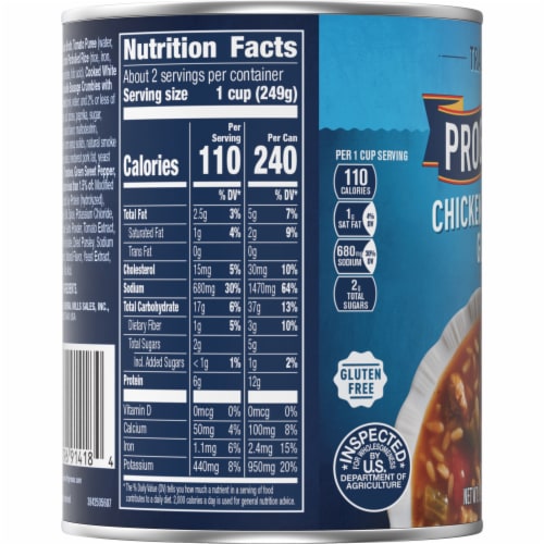 Progresso Traditional Chicken & Sausage Gumbo Soup Perspective: top