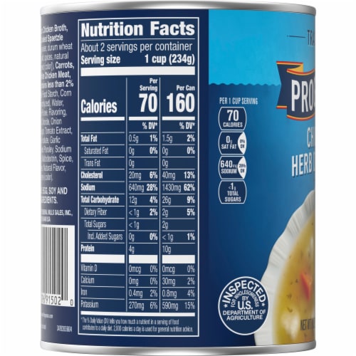 Progresso Traditional Chicken & Herb Dumplings Soup Perspective: top
