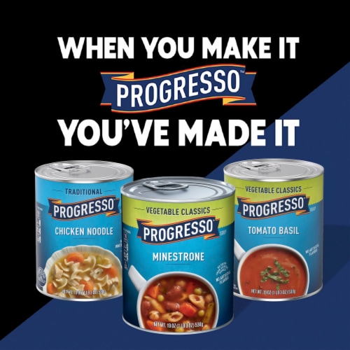 Progresso Traditional Chicken Cheese Enchilada Flavor Soup Perspective: top