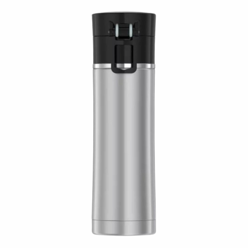 Thermos Sipp Vacuum Insulated Drink Bottle - Stainless Steel/Black Perspective: top