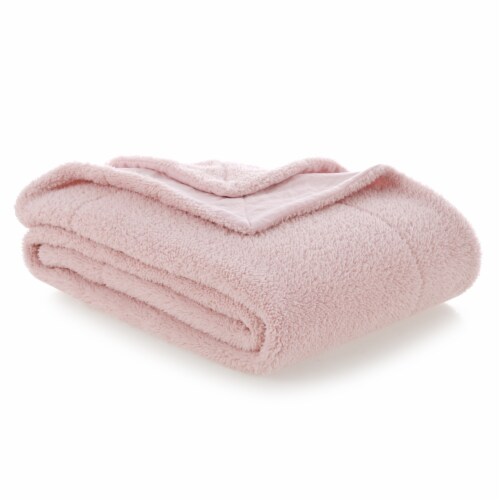 HD Designs Sherpa Throw Blanket - Pink Perspective: top