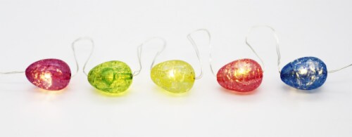 Holiday Home Easter Egg String Lights Perspective: top