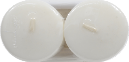 Everyday Living Unscented Pillar Candles - White Perspective: top