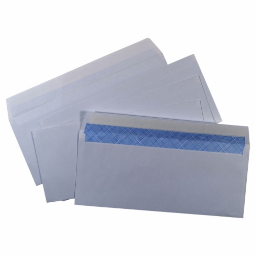 Office Works® Strip and Seal Security Envelopes - White Perspective: top