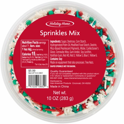 Holiday Home Sprinkles Mix Tub Perspective: top